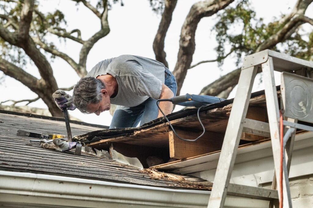 what to do when a storm damages roof in Dover