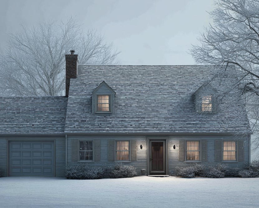 winter roof installation in New Hampshire
